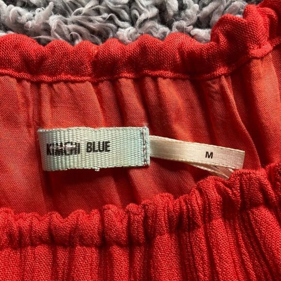 ANTHROPOLOGIE M Kimchi Blue Boho Summer Dress La Palma Crochet Inset Lined Dress - Picture 3 of 11